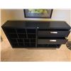 Image 2 : Black Storage Unit with 2 Drawers and 12 Cubbies