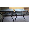 Image 3 : Slate Tile Top Metal Frame Side Tables With Lower Rack