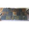Image 2 : Rectangular Slate Tile Top Coffee Table with Black Metal Frame and Lower Rack