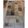 Image 1 : Rectangular Area Rugs With Patchwork Pattern In Neutral Tones