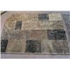 Image 2 : Rectangular Area Rugs With Patchwork Pattern In Neutral Tones