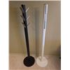 Image 3 : Black and White Metal Freestanding Coat Racks with Retractable Hooks
