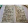 Image 1 : Carpet Art Deco Beige Rugs, 31" x 59" Each, Patterned Design
