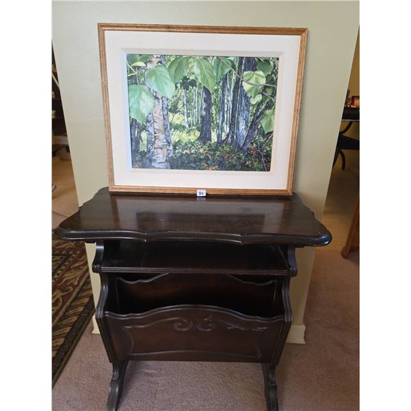 Mona Apps Oil Painting 'In the Forest' Red Rock Canyon Prince George Signed Framed, Magazine Rack
