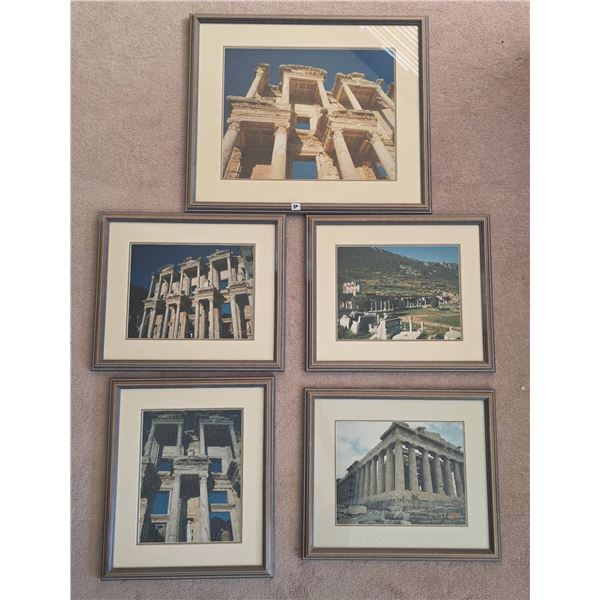 5 Framed Ancient Ruins Prints from The Peters Gallery Toronto