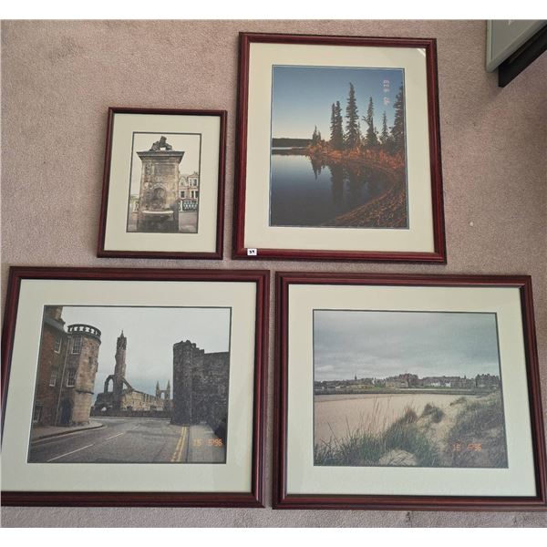 4 Framed Landscape and Architectural Photographs, 1996, Various Locations
