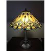 Image 3 : Colour Creations Timeless Serenity Tiffany Style Stain Glass Table Lamps with Metal Bases, 2004