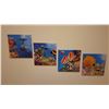 Image 2 : 4 Ocean-Themed Canvas Prints, 2 Metal Towel Racks, and Salter Glass Scale