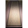 Image 4 : Black and Beige Floral Patterned Hallway Runner Rug