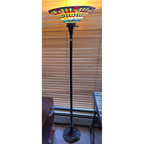 Colour Creations Floor Lamp Stained Glass Shade Timeless Serenity 2003