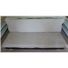 Image 1 : Beige Fabric Futon Sofa Bed with Removable Cover