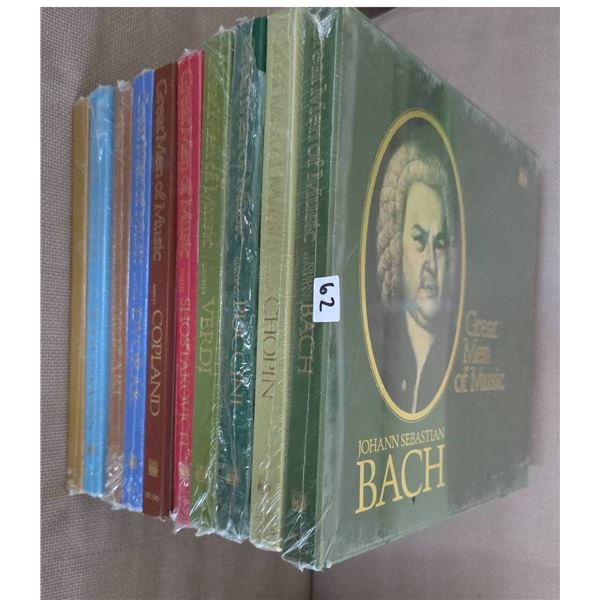 10 Time-Life Great Men of Music Boxed LP sets, Bach Chopin Puccini Verdi Shostakovich
