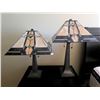 Image 1 : 2 Colour Creations Tiffany Style Table Lamps, Stained Glass, 2003.