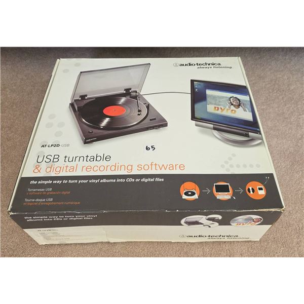 Audio-Technica AT-LP2D-USB Turntable With Digital Recording Software In Box