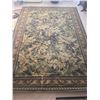 Image 1 : FM125 Area Rug, 6'7" x 10'9", Green Floral Tapestry Design