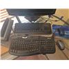 Image 2 : View Sonic Monitor With HP and Microsoft Keyboards, Two Mice, and VGA Cable