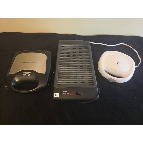 Hamilton Beach Waffle Maker, T-Fal Multi-Grill, Westinghouse Sandwich Maker