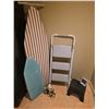 Image 1 : Household Lot: Ironing Boards, Black & Decker Iron, Step Ladder, Stool, Nexxtech Thermometer