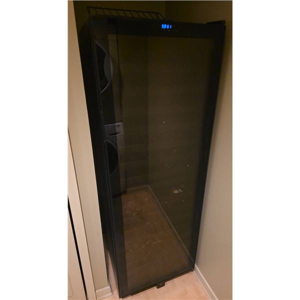 Vinotemp VT-140 TS Dual-Zone Wine Cooler, Approx 142 Bottle Capacity, Black Glass Door