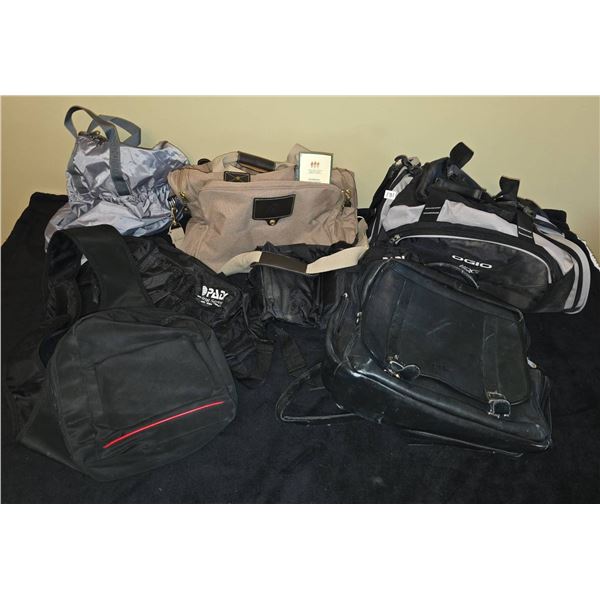 Travel, Duffel & Shoulder Bags Including Ogio, Ppai, Grey Canvas And Leather