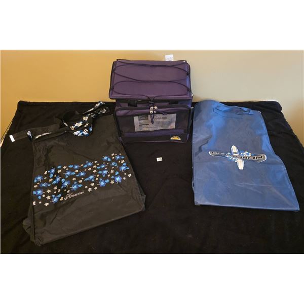 Hawaiian Airline Rolling Garment Bags, Pacific Yachts Insulated Cooler, California Innovations