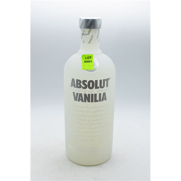 ABSOLUT VODKA VANILLA INFUSED 750ML 40%