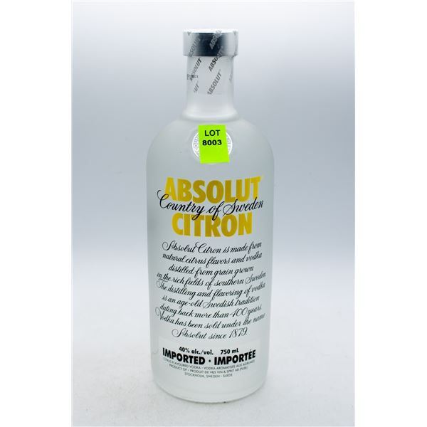 ABSOLUT VODKA LEMON INFUSED 750ML 40%