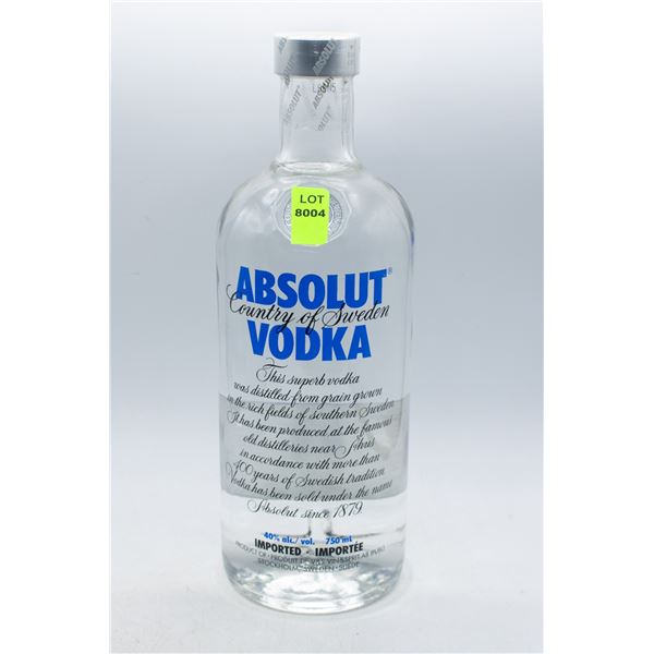 ABSOLUT VODKA 750ML 40%