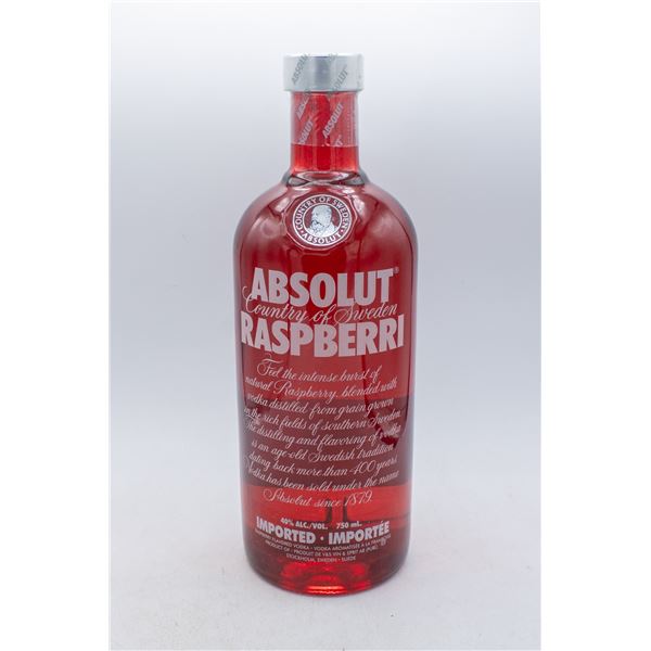 ABSOLUT VODKA RASPBRRY FLAVOR 750ML 40%