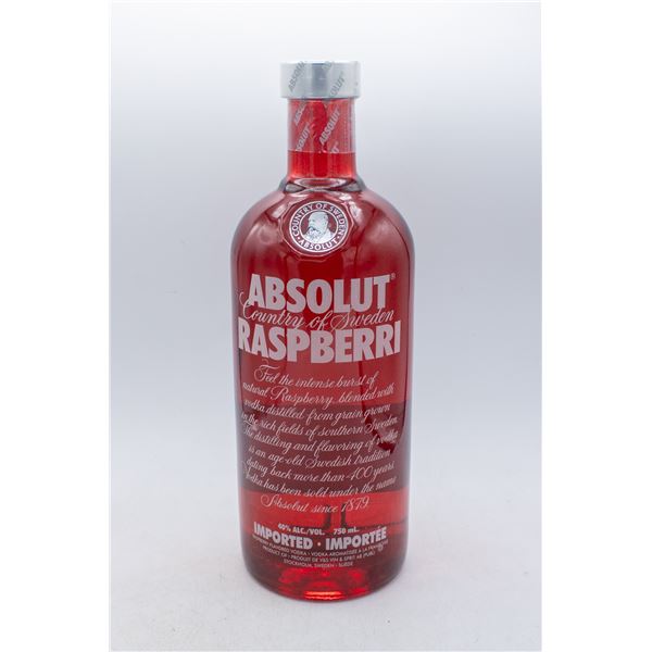 ABSOLUT VODKA RASPBRRY FLAVOR 750ML 40%