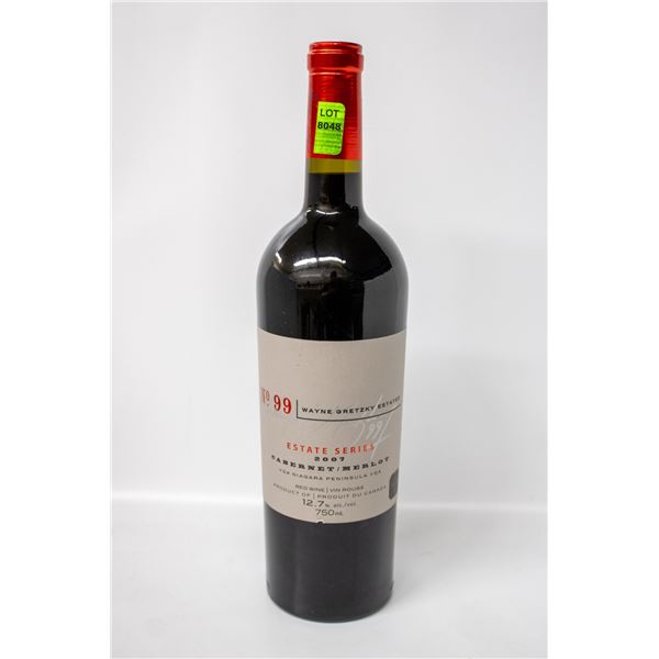 NO.99 WAYNE GRETZKY 2007 ESTATE SERIES CABERNET/