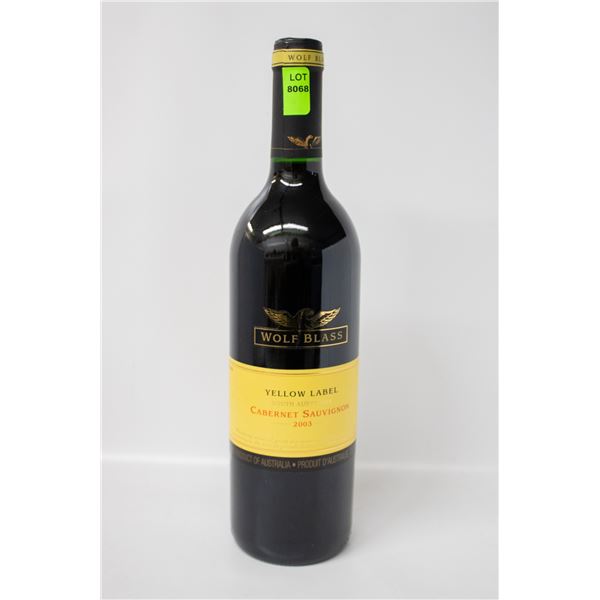 WOLF BLASS 2003 YELLOW LABEL CABERNET SAUVIGNON
