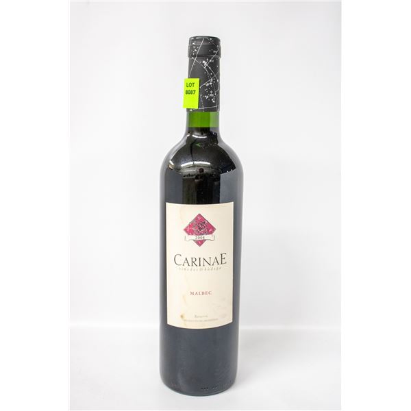 2008 CARINAE MALBEC RESERVA 750ML 14.5%