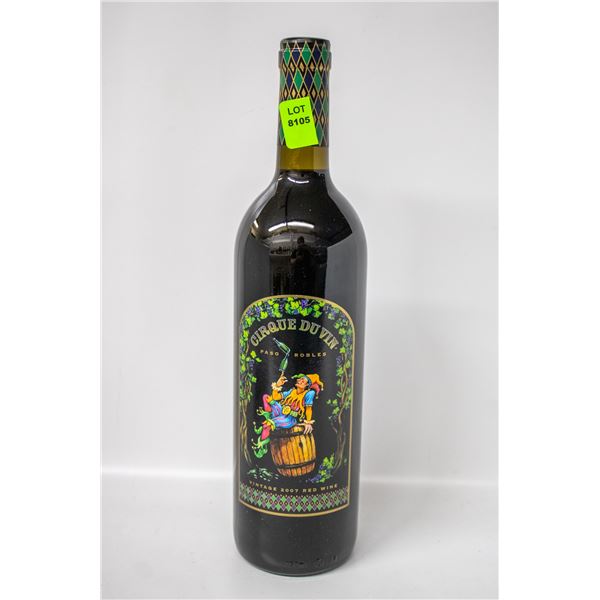 CIRQUE DU VIN 2007 VINTAGE RED WINE 750ML 14.5%