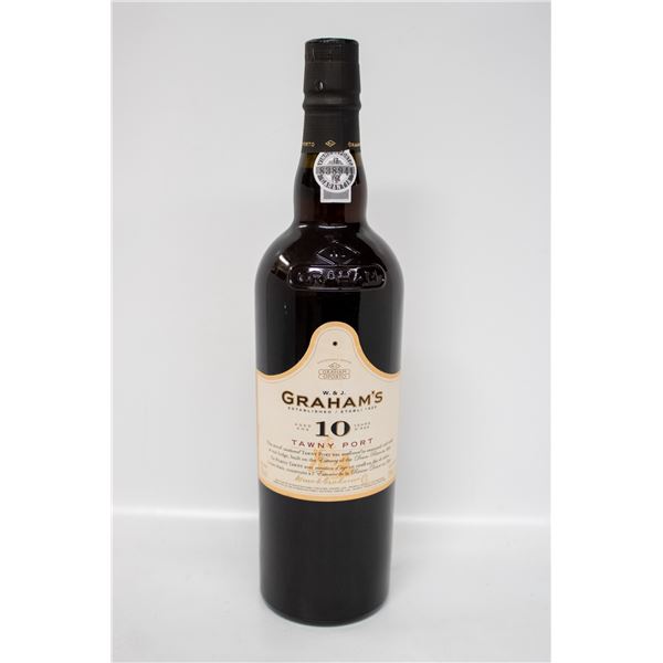 W&J GRAHAMS AGED 10 YEAR TAWNY PORT 750ML 20%