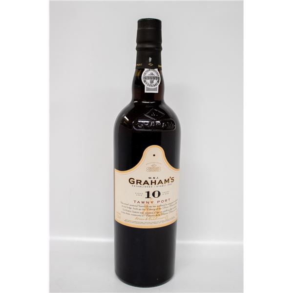 W&J GRAHAMS AGED 10 YEAR TAWNY PORT 750ML 20%