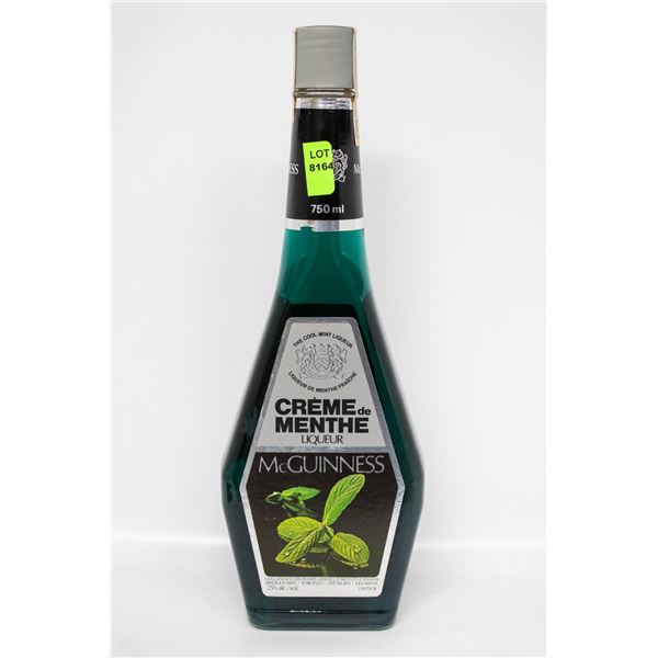 MCGUINESS CREME DE MENTHE 750ML 25%