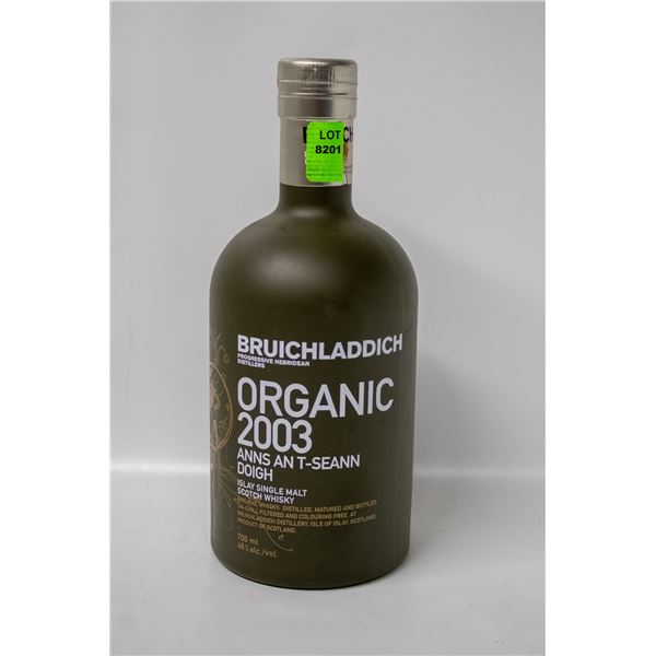 BRUICHLADDICH RGANIC 2003 ISLAY SINGLE MALT SCOTCH