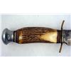 Image 3 : EARLY ART ULLIS HUNTING KNIFE W/ STAG HANDLE - Bla