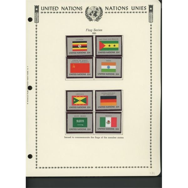 United Nations New York Stamps 1985