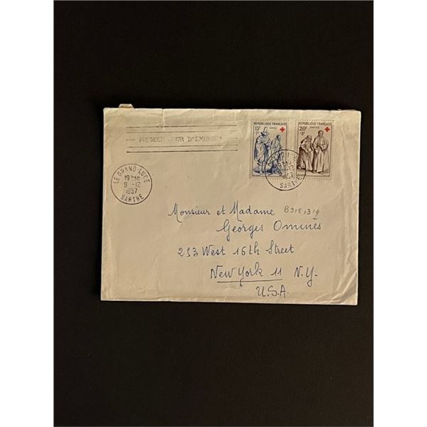 1957 France Stamped Envelope