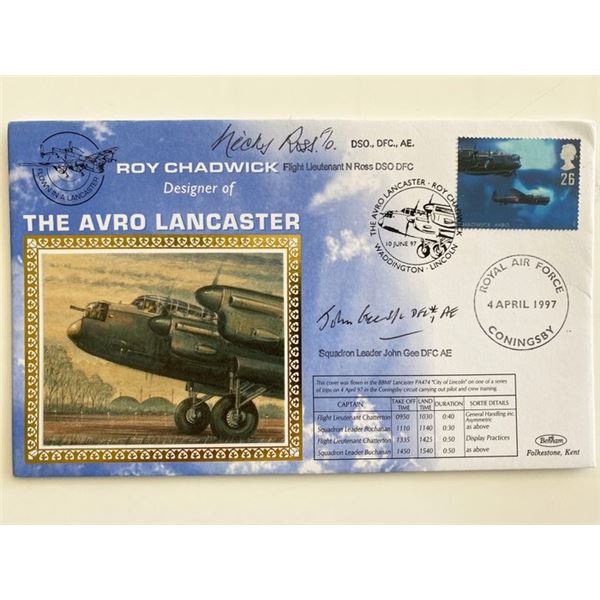 WWII The Avro Lancaster R.A.F. Signed Commemorative Cover