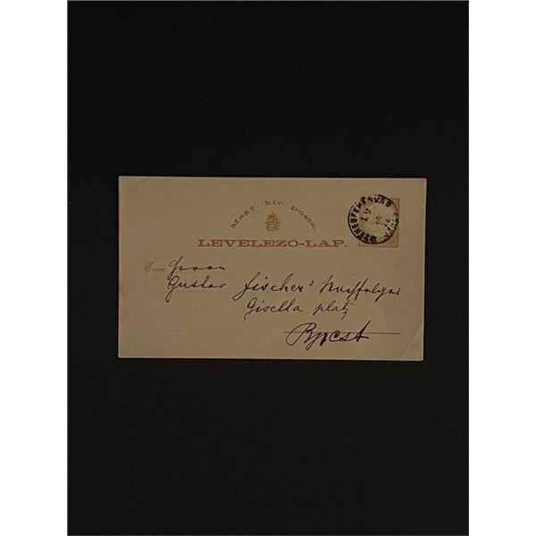 1879 Szekesfehervarott Germany Stamped Envelope
