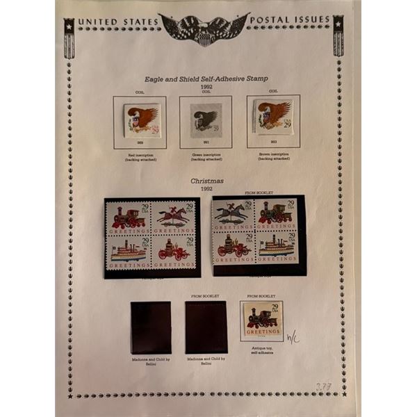 1998 U.S. Eagle & Shield and Christmas Stamp Collection