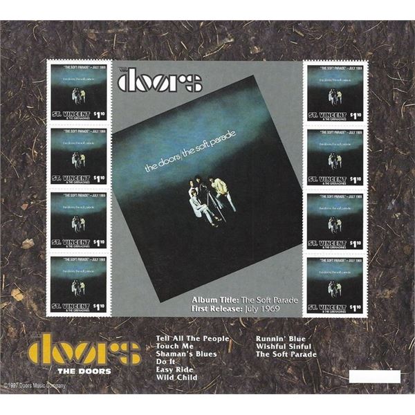 The Doors - St. Vincent Stamp Sheet - The Soft Parade