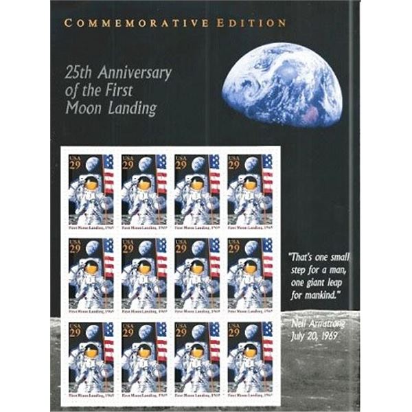 25th Anniversary Moon Landing Stamps
