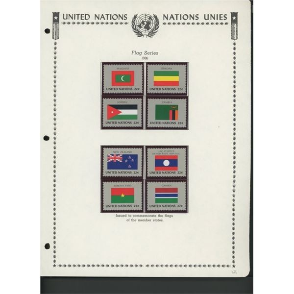 United Nations New York Stamps 1986