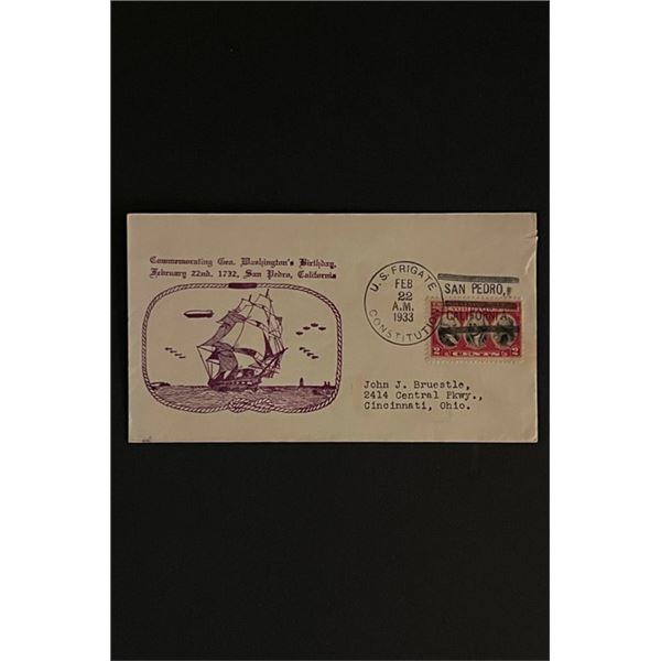 1933 San Pedro California First Day Cover