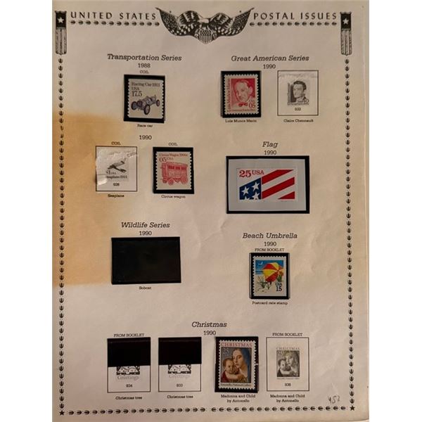 2000 U.S. Postal Issues Collection – Transportation, Flag & Christmas