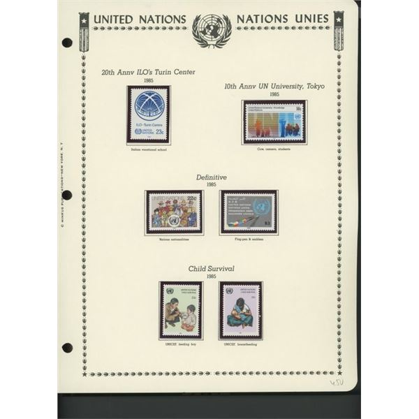 United Nations New York Stamps 1985